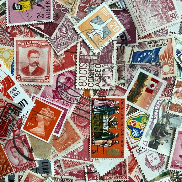 100+ warm tones Stamp Mix - Picture 1 of 1